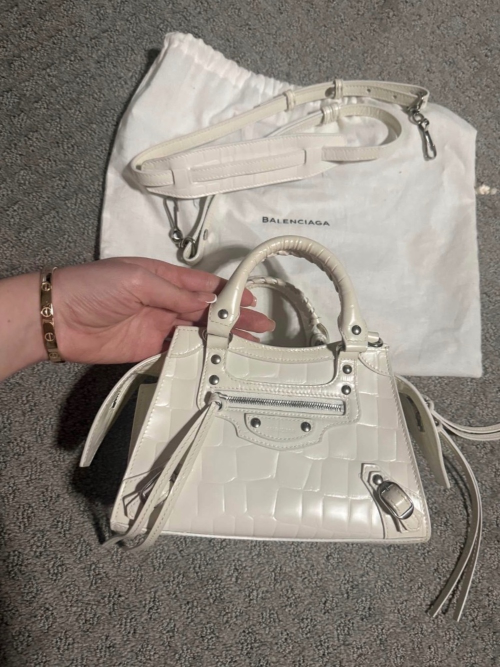 Balenciaga White Neo Classic City Bag